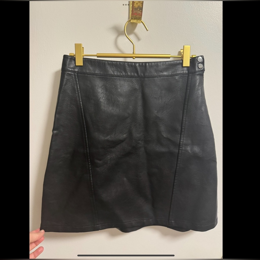 Faux Leather Mini Skirt